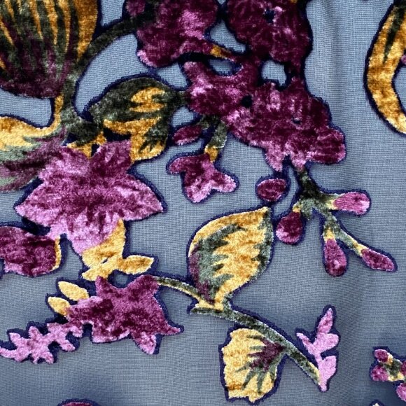 Catherines In-Vogue Velvet Burnout Kimono Festival Whimsigoth Dark Fairy-0X/1X - Picture 6 of 16